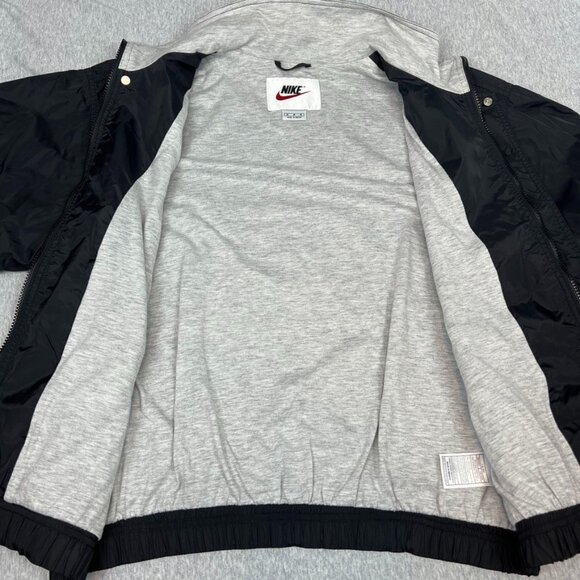 Vintage 90s Nike Windbreaker Single Swoosh Black Jacket Men's Size Medium - Picture 3 of 12
